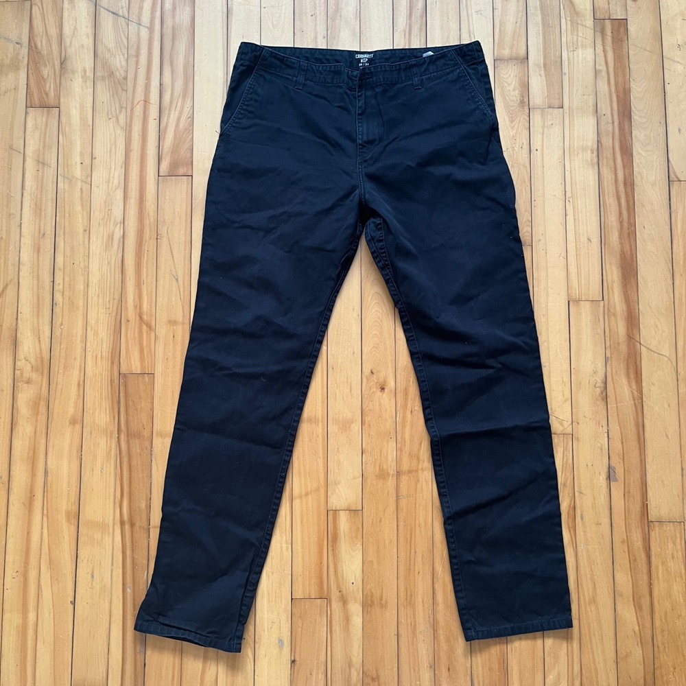 Carhartt WIP Clute Pant Black Workwear Utility Trousers Men Size 36x34